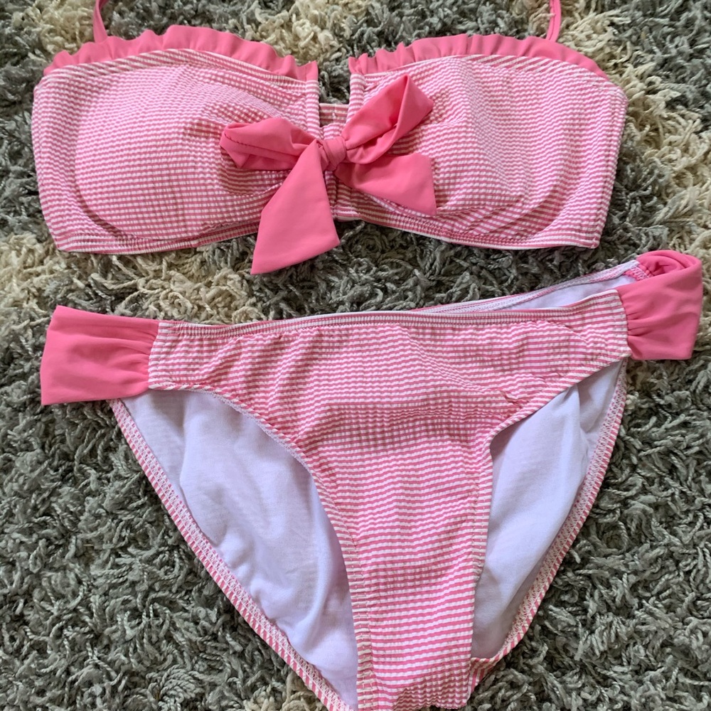 Pink Lauren James swim suit, Size Large